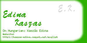 edina kaszas business card